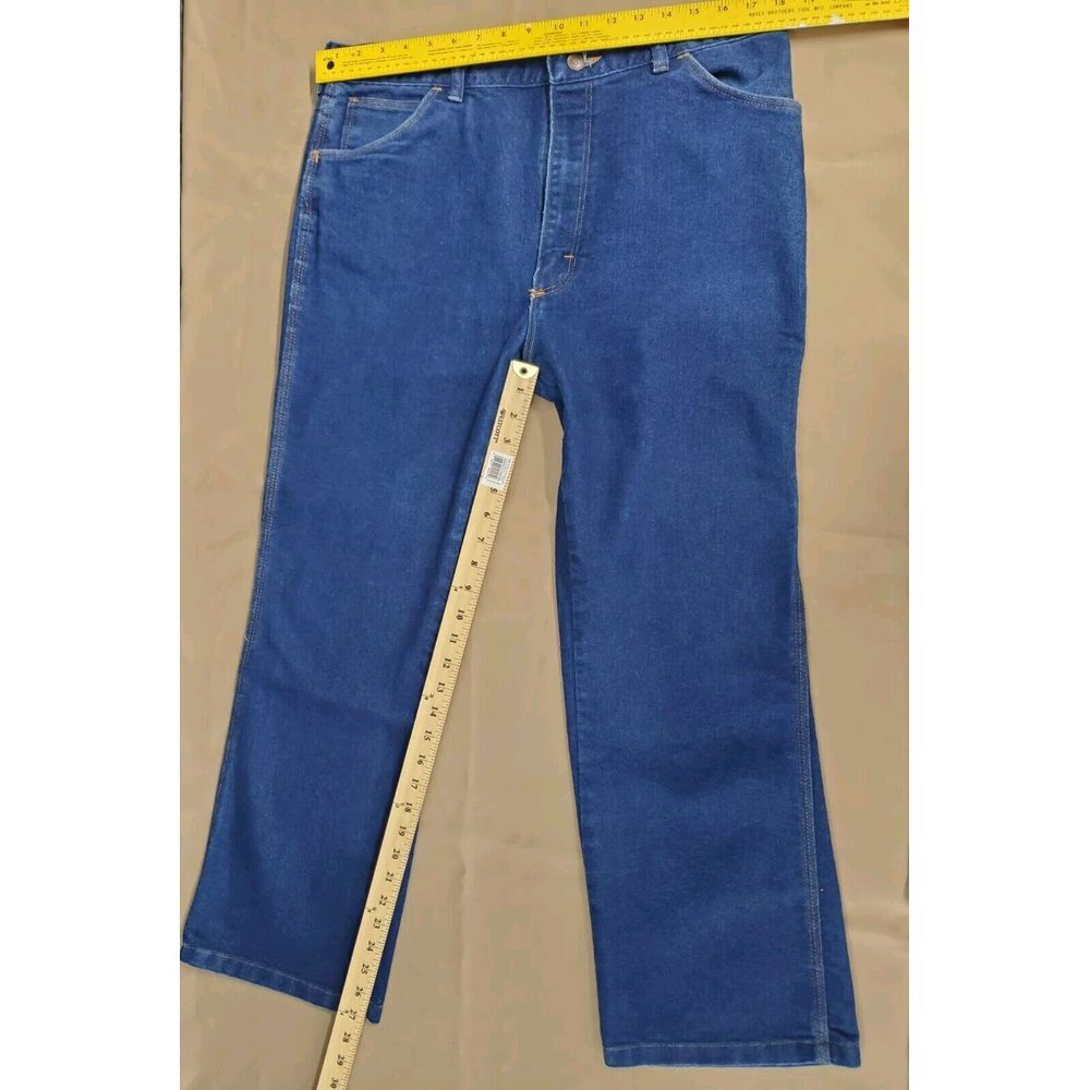 Vintage‎ Sheplers Mens Jeans 38x27 Blue USA Made Raw Denim Style SHST176